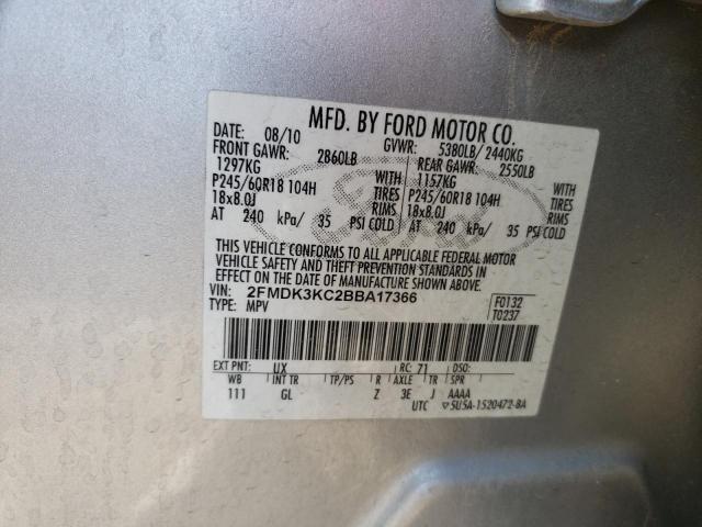 2011 FORD EDGE LIMIT - 2FMDK3KC2BBA17366