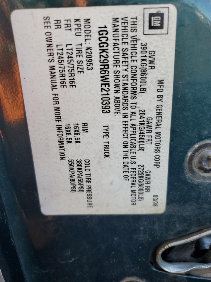 Lot #3285586338 1998 CHEVROLET GMT-400 K2