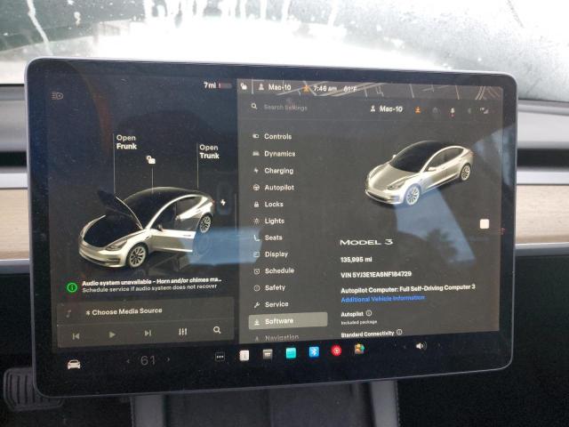 2022 TESLA MODEL 3 5YJ3E1EA6NF184729