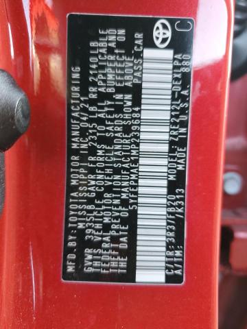 2021 TOYOTA COROLLA LE #3296290436