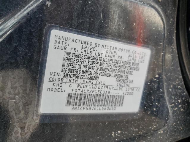 2020 NISSAN KICKS S 3N1CP5BV2LL580280