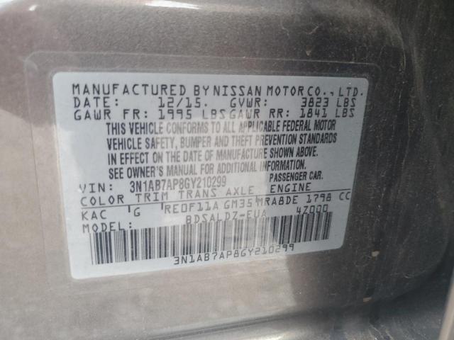 2016 NISSAN SENTRA S #3294402502