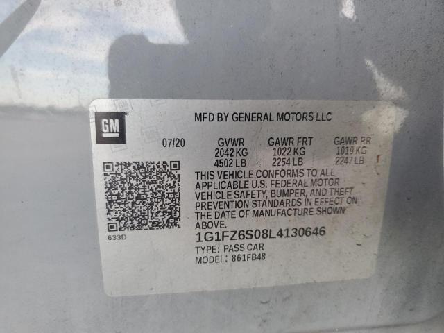 2020 CHEVROLET BOLT EV PREMIER 1G1FZ6S08L4130646