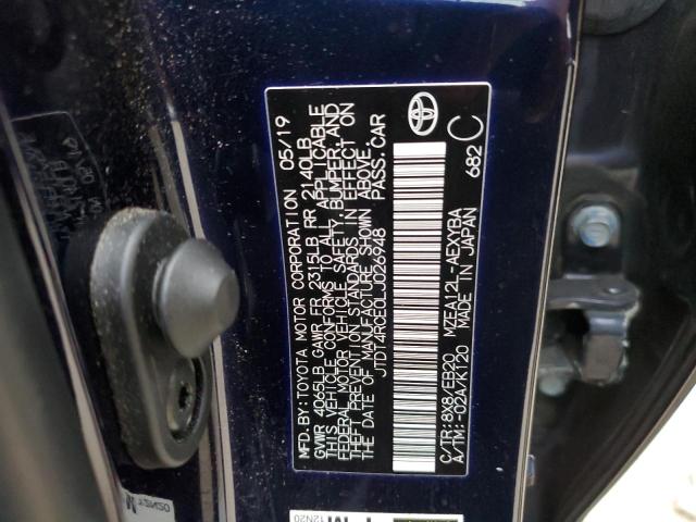 2020 TOYOTA COROLLA XS JTDT4RCE0LJ026948