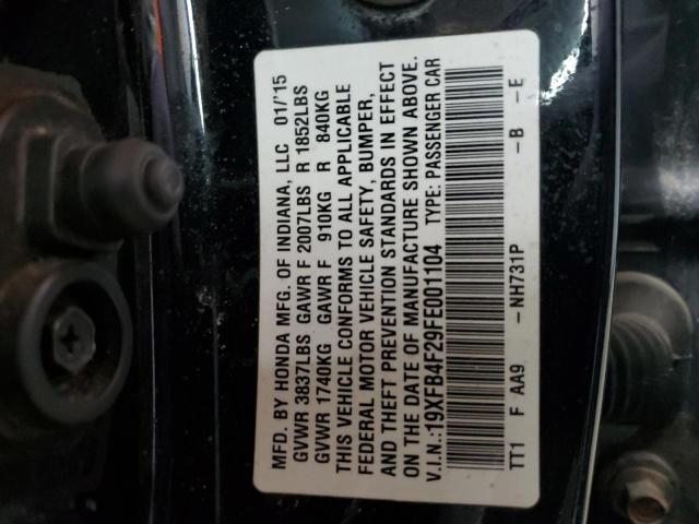 2015 HONDA CIVIC HYBR 19XFB4F29FE001104