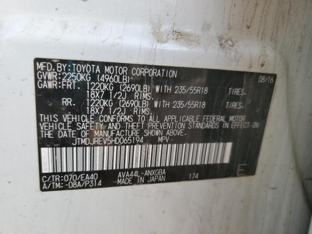 2017 TOYOTA RAV4 HV LI JTMDJREV5HD065194