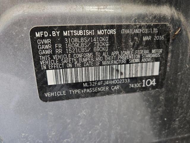 2017 MITSUBISHI MIRAGE G4 - ML32F4FJ4HH002333