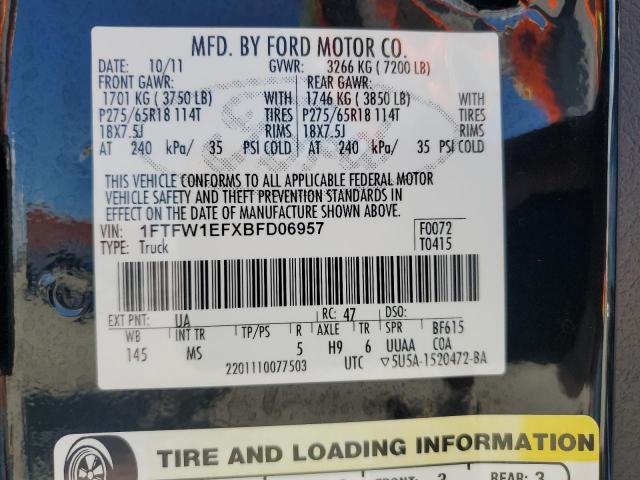 2011 FORD F150 SUPER - 1FTFW1EFXBFD06957