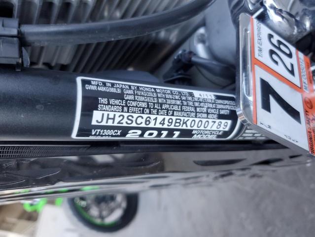 2011 HONDA VT1300 CX JH2SC6149BK000789