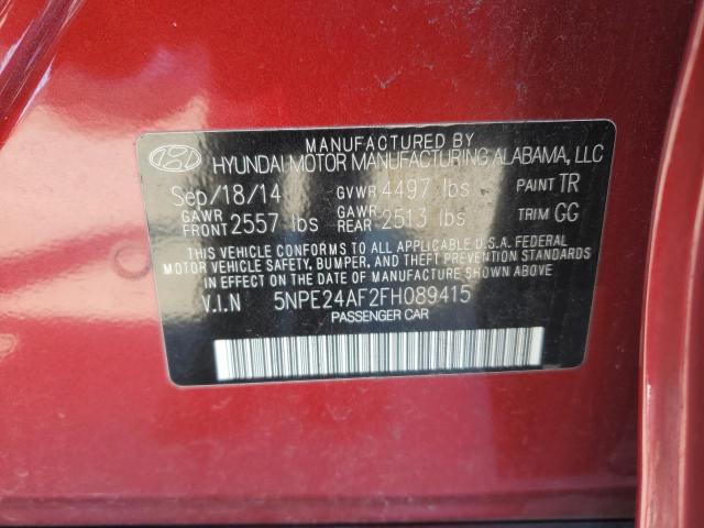 2015 HYUNDAI SONATA SE 5NPE24AF2FH089415