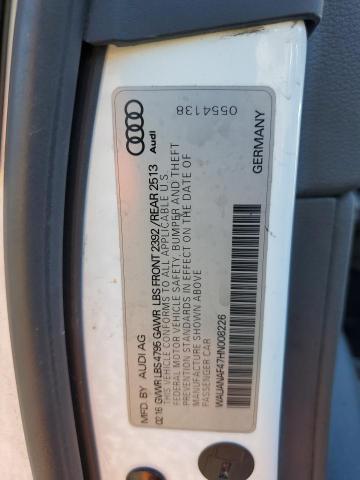 2017 AUDI A4 PREMIUM WAUANAF47HN008226