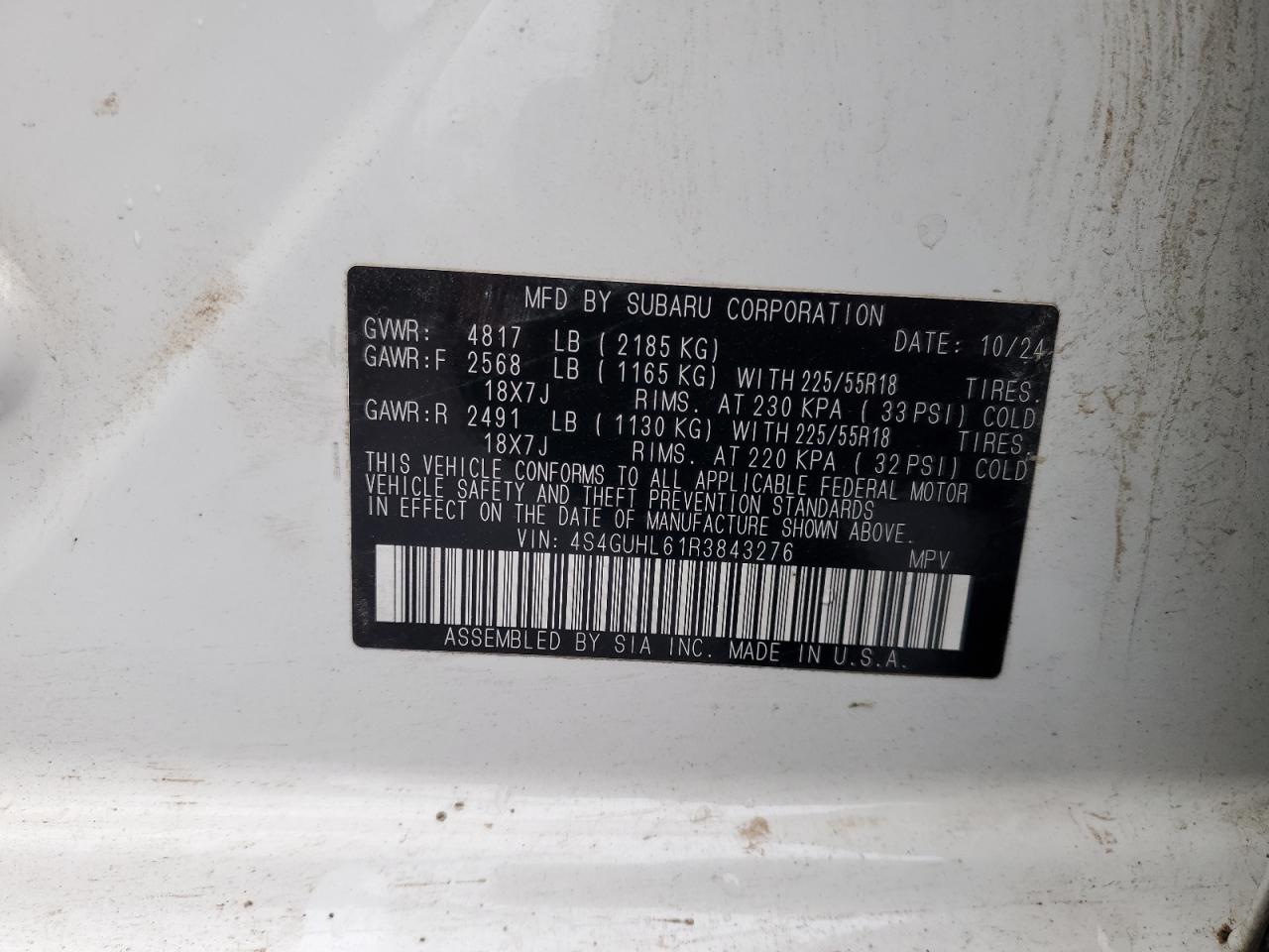 SUBARU CROSSTREK LIMITED