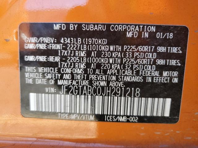 2018 SUBARU CROSSTREK #3297236397