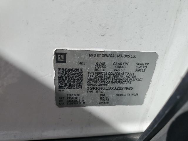 2018 GMC ACADIA SLT 1GKKNULSXJZ234985