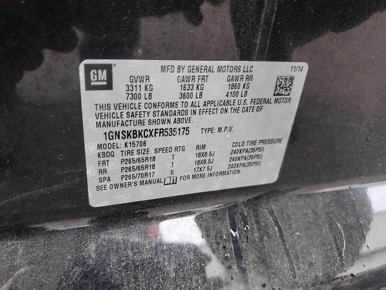 CHEVROLET TAHOE K1500 LT