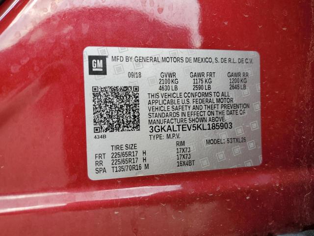 2019 GMC TERRAIN SL 3GKALTEV5KL185903