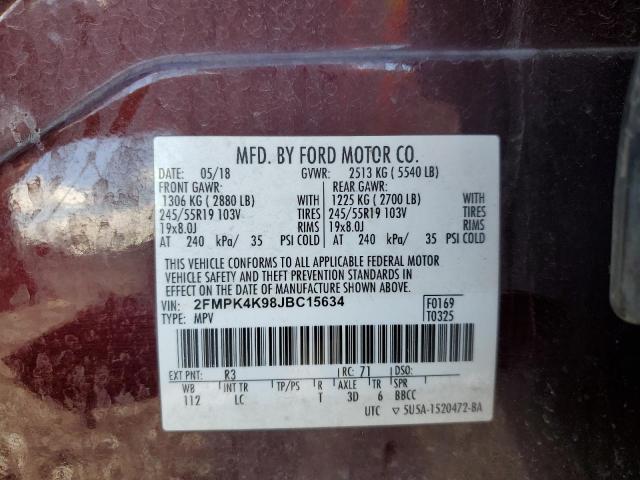 2018 FORD EDGE TITAN 2FMPK4K98JBC15634