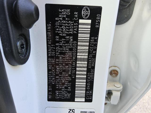 2021 TOYOTA CAMRY SE - 4T1G11AK7MU600509