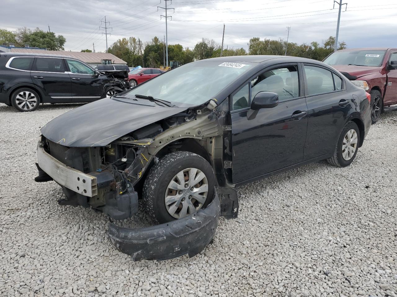 Lot #3302795891 2012 HONDA CIVIC LX