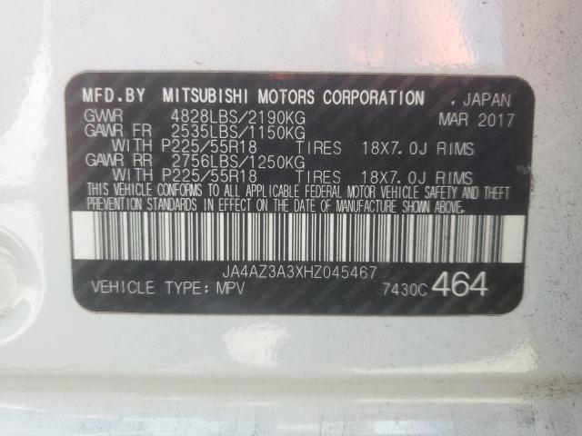 2017 MITSUBISHI OUTLANDER SE JA4AZ3A3XHZ045467