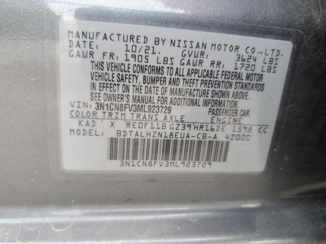 2021 NISSAN VERSA SR - 3N1CN8FV3ML923729