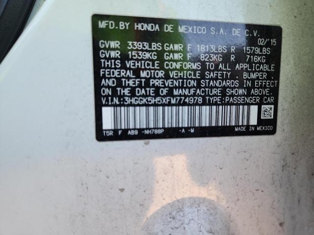 2015 HONDA FIT LX - 3HGGK5H5XFM774978