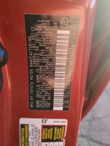 2013 TOYOTA COROLLA BA - 2T1BU4EE1DC948427