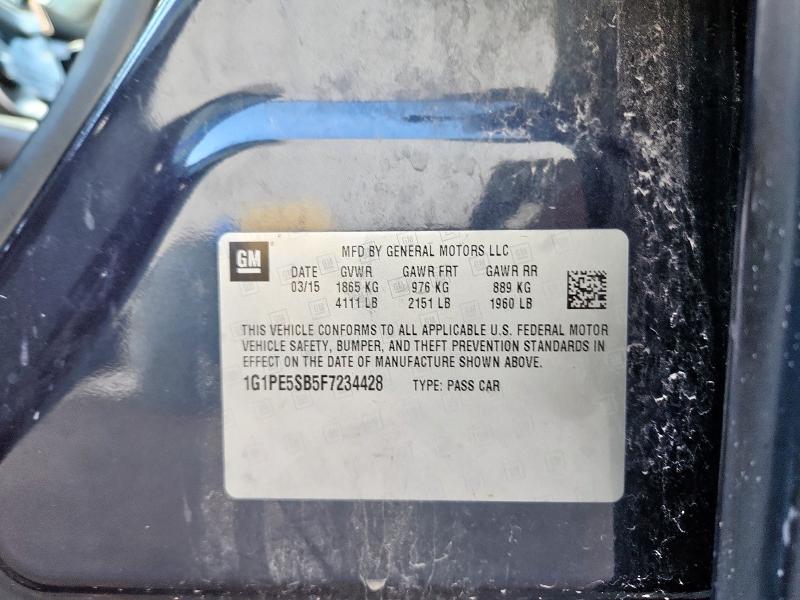 2015 CHEVROLET CRUZE LT 1G1PE5SB5F7234428