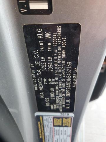 2022 KIA FORTE FE #3286567174