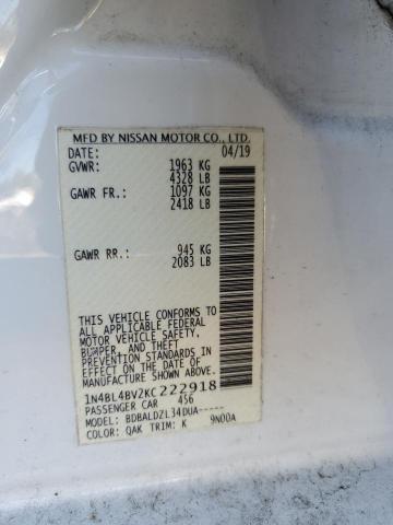 2019 NISSAN ALTIMA S - 1N4BL4BV2KC222918