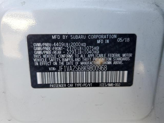 2019 SUBARU WRX STI JF1VA2S68K9800968