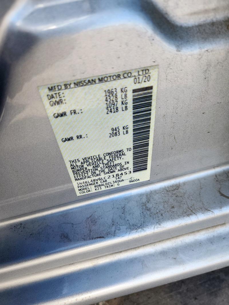 2020 NISSAN ALTIMA 1N4BL4BV6LC218453