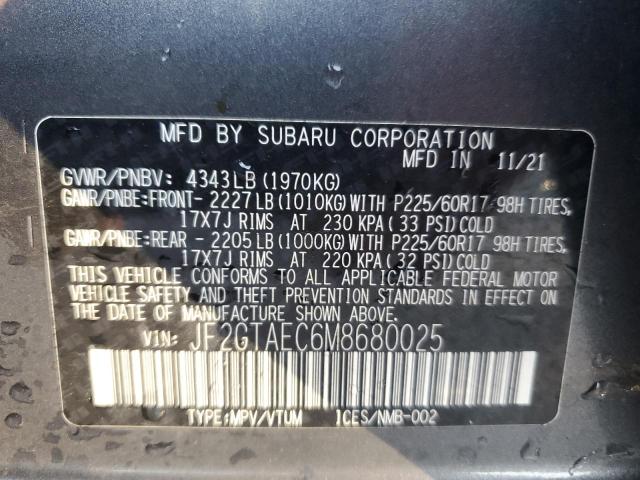 2021 SUBARU CROSSTREK #3312585183