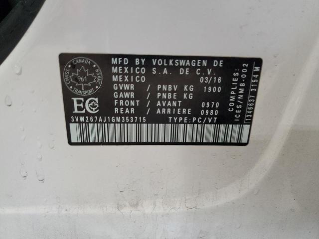 2016 VOLKSWAGEN JETTA S - 3VW267AJ1GM353715