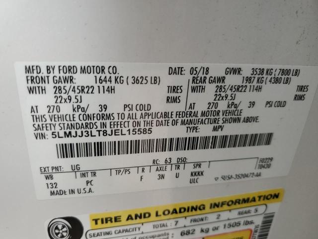 2018 LINCOLN NAVIGATOR - 5LMJJ3LT8JEL15585