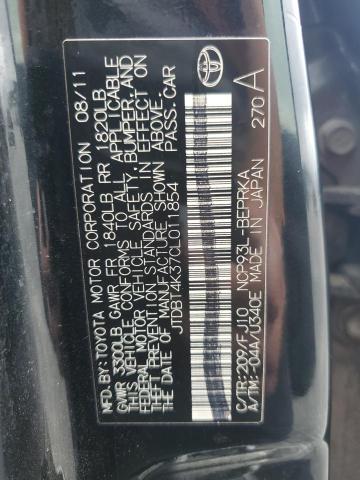 2012 TOYOTA YARIS - JTDBT4K37CL011854