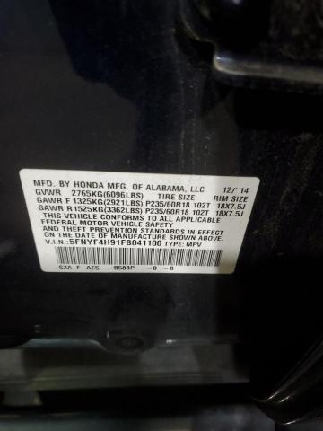 2015 HONDA PILOT TOUR - 5FNYF4H91FB041100