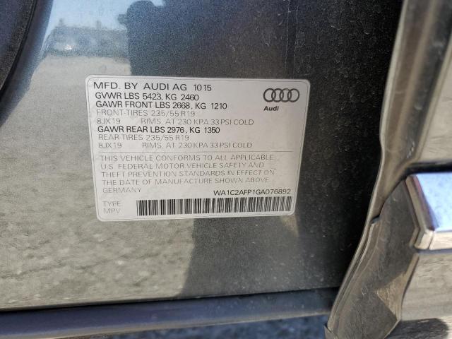 2016 AUDI Q5 PREMIUM - WA1C2AFP1GA076892