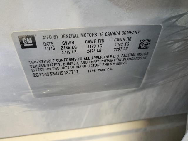 2017 CHEVROLET IMPALA PRE - 2G1145S34H9137711