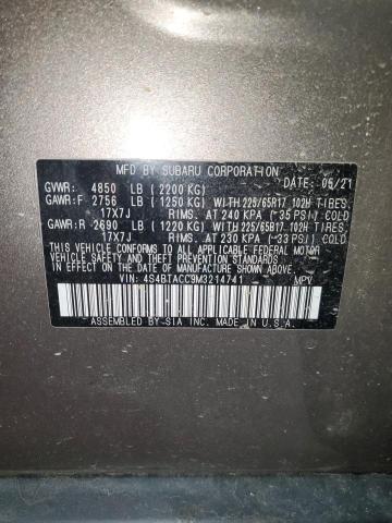 2021 SUBARU OUTBACK PR - 4S4BTACC9M3214741