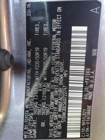 2016 TOYOTA SIENNA SE 5TDXK3DC5GS722747