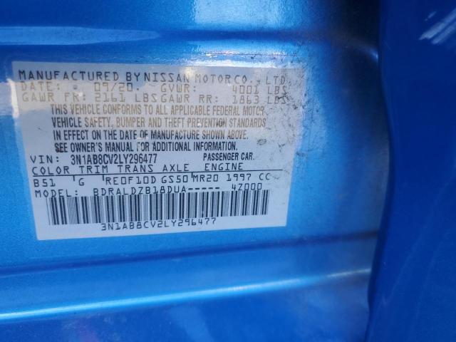 2020 NISSAN SENTRA SV 3N1AB8CV2LY296477