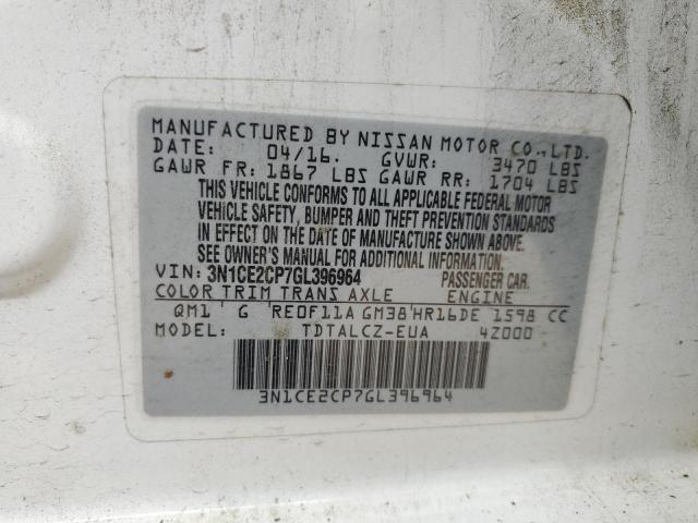 2016 NISSAN VERSA NOTE 3N1CE2CP7GL396964