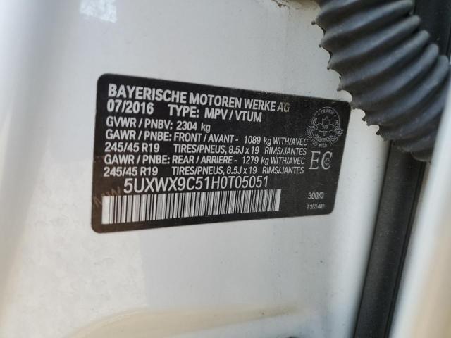 2017 BMW X3 XDRIVE2 - 5UXWX9C51H0T05051