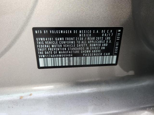 2017 VOLKSWAGEN GOLF S 3VW117AU4HM069484