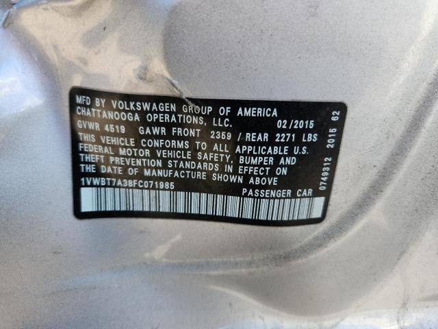 2015 VOLKSWAGEN PASSAT SE #3296964827