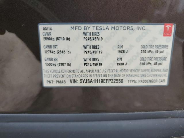 2014 TESLA MODEL S - 5YJSA1H19EFP32550