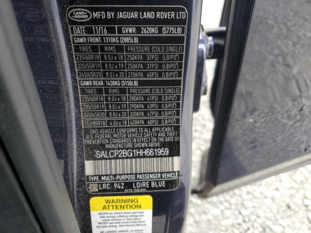 2017 LAND ROVER DISCOVERY SALCP2BG1HH661959