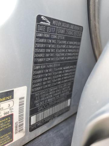 2017 JAGUAR F-PACE R - SPORT - SADCL2BV8HA898625