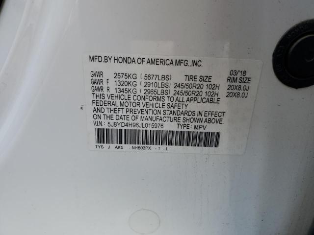 2018 ACURA MDX ADVANC 5J8YD4H96JL015976